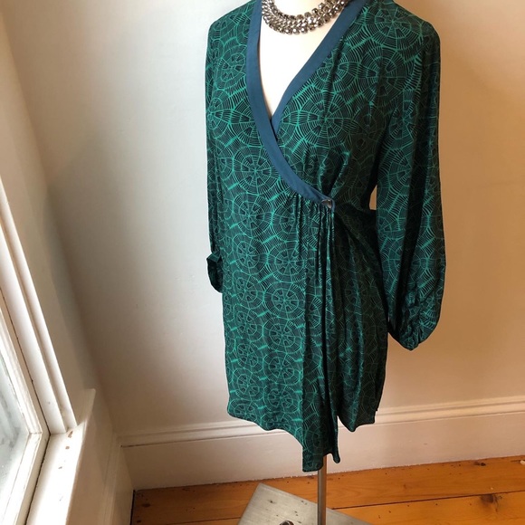 Geren Ford silk wrap dress size large - Picture 1 of 8